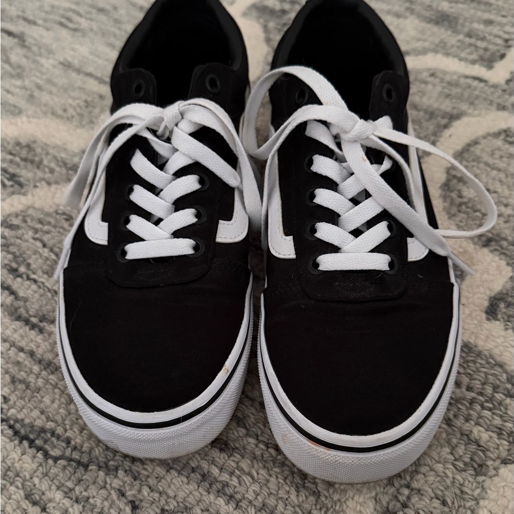 Classic Black and White Canvas Sneakers